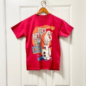 Disney Frozen Olaf “So Hot I’m Cool” Graphic Tee Red – Youth L